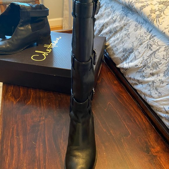 Cole Haan Black Knee High Boots, Size 6 - Picture 2 of 5
